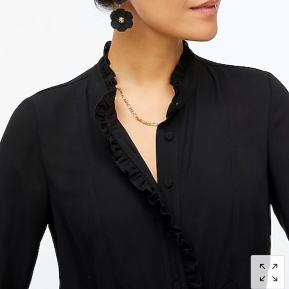 J. Crew Factory Long-sleeve top with ruffles Item BA742* - Picture 3 of 6